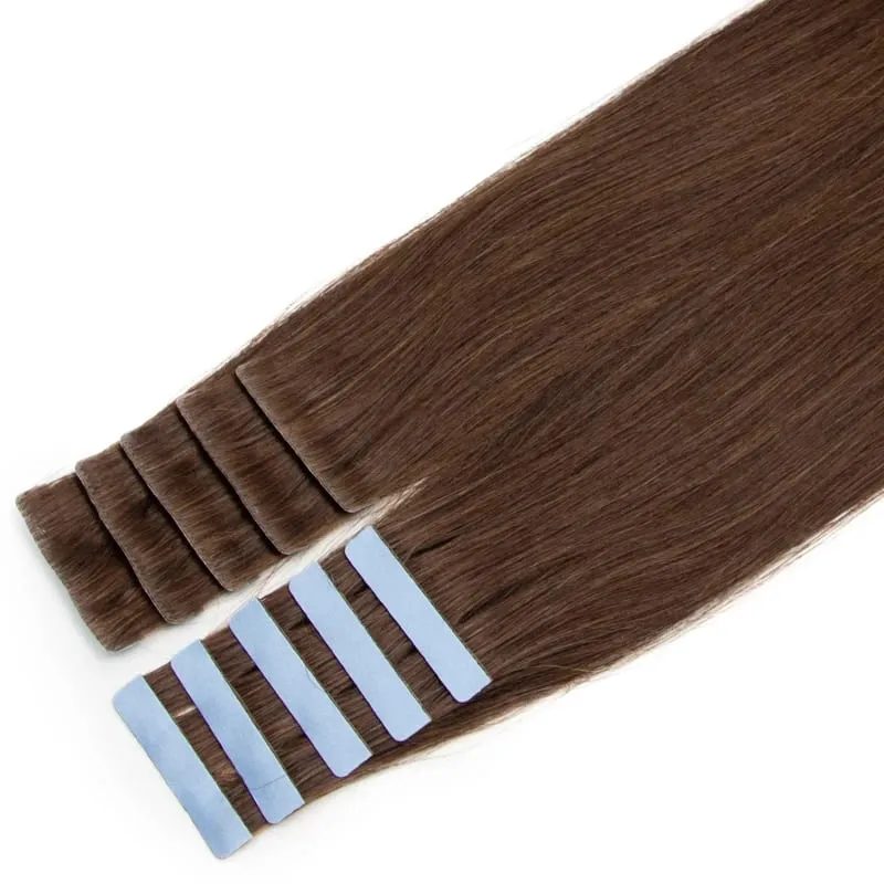 Invisible Tape In Extensions Human Hair Seamless Pu Skin Weft Injected Hair Extensions Hand Tied Adhesives Tape-Ins 10pcs/pack