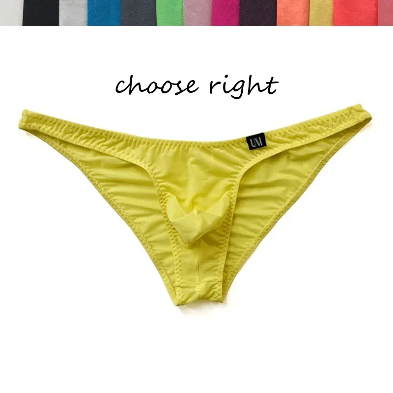 Hip Silk Skating Silk Low Waist Men's Sexy Briefs Ultra-thin Breathable Solid Color Three-dimensional Men's Underwear — image 12