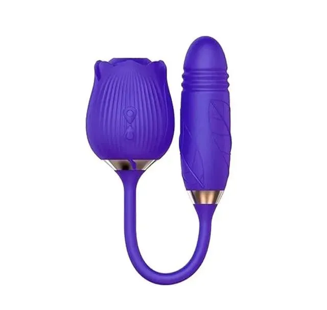 Rose-Licking Vibrator for Women Nipple Clitoral Stimulator Massager Thrusting Dildo 2 in 1 Sex Toy for Women Adult Sex Products — image 14
