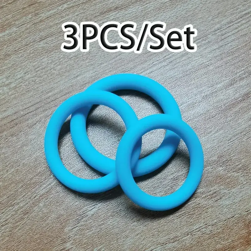 Cock Rings 3PCS Flash In The Night Lock Durable Silicone Penis Ring Sex Toys for Men Male Delay Ejaculation Scrotum Lock Ring — image 8