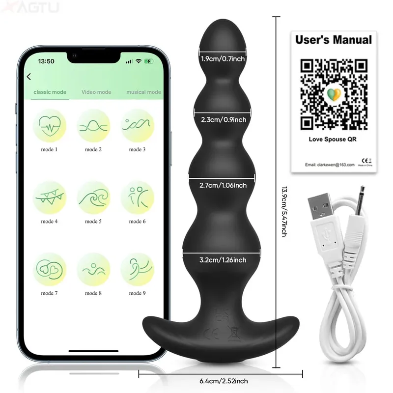 360° roterende analvibrator til mænd Prostata massager Butt Plug Anal bolde Voksen mandlige homoseksuelle onaneret legetøj Sexlegetøj til voksne