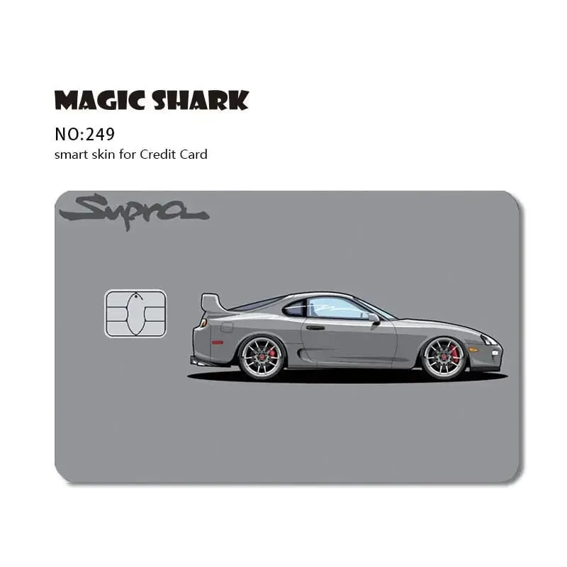 Magic Shark Dog Meme Hunter Snake Stonks 3M Matte PVC Front Sticker Film Cover Skin for Bank Debit Credit Card — image 12