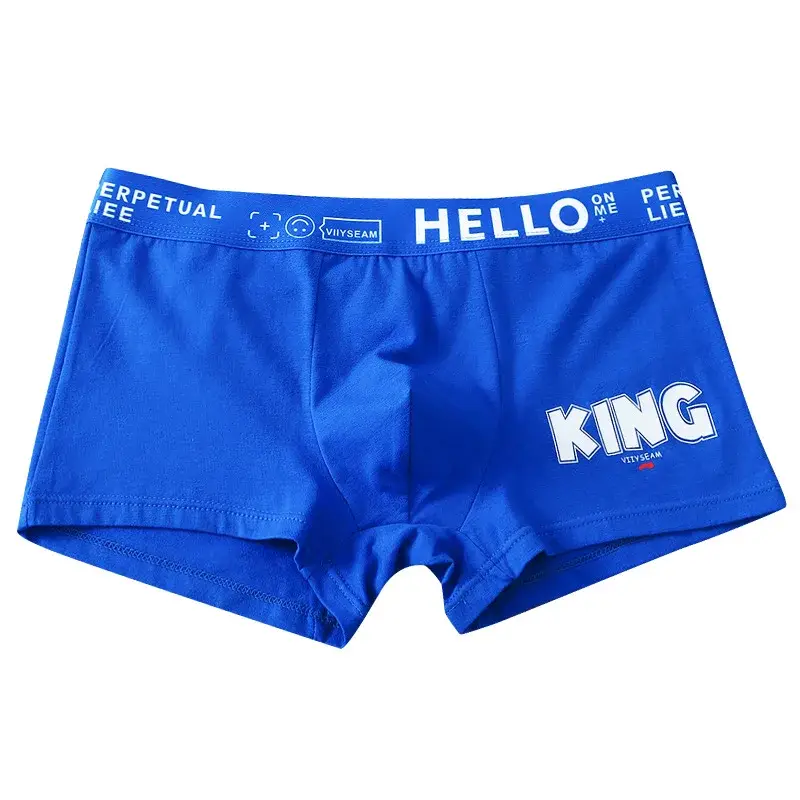[Bloom the love] Značka KING Bavlna Prodyšný Boxer Muži Spodní prádlo Boxershort Pánské Boxerky Muž Cuecas Masculina Velikost M-3XL XS601