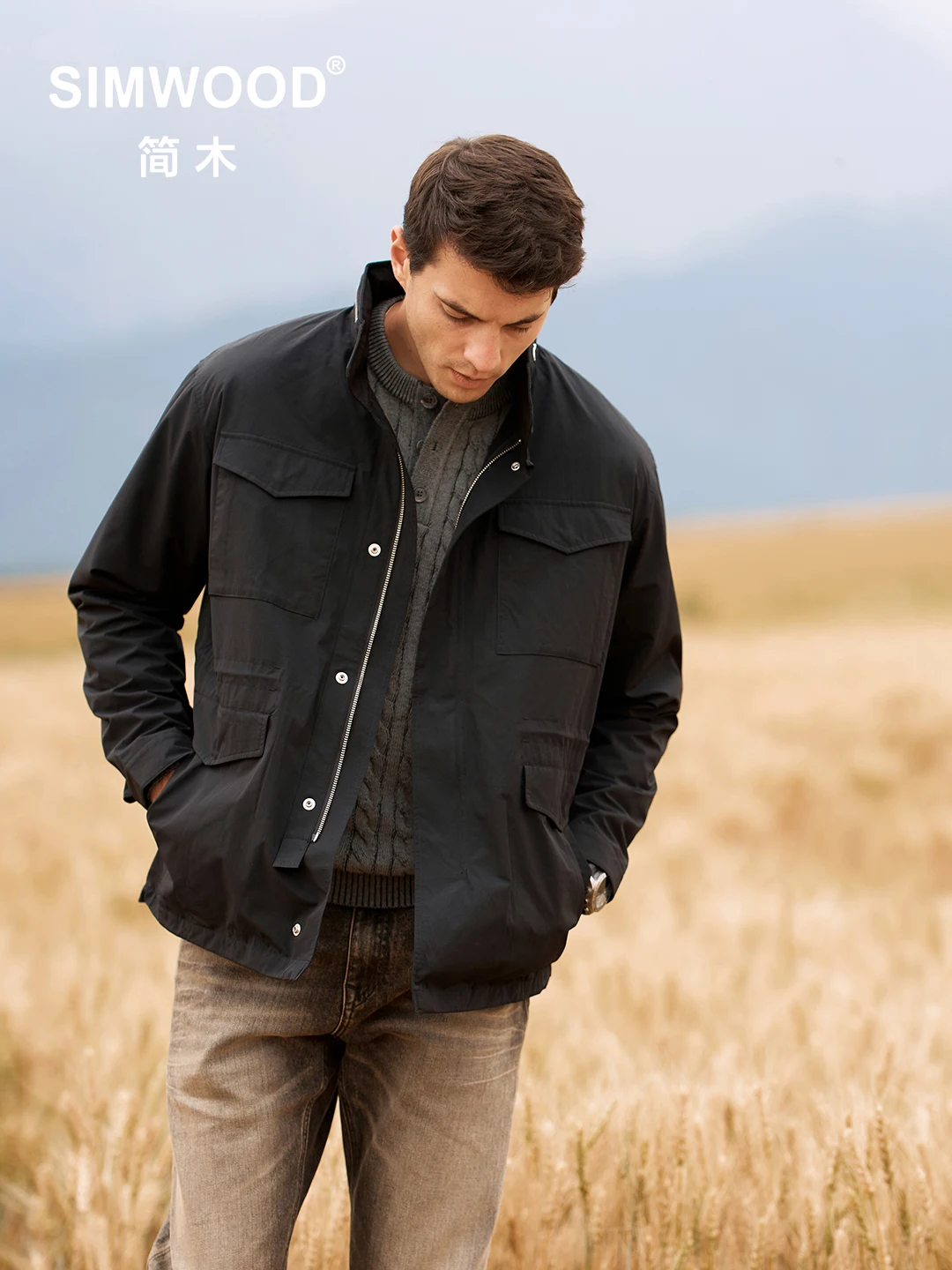Men's Oversize Outdoor Stand Collar Hooded Windbreaker Jacket Casual Cargo Trench Coat Outerwear — image 1