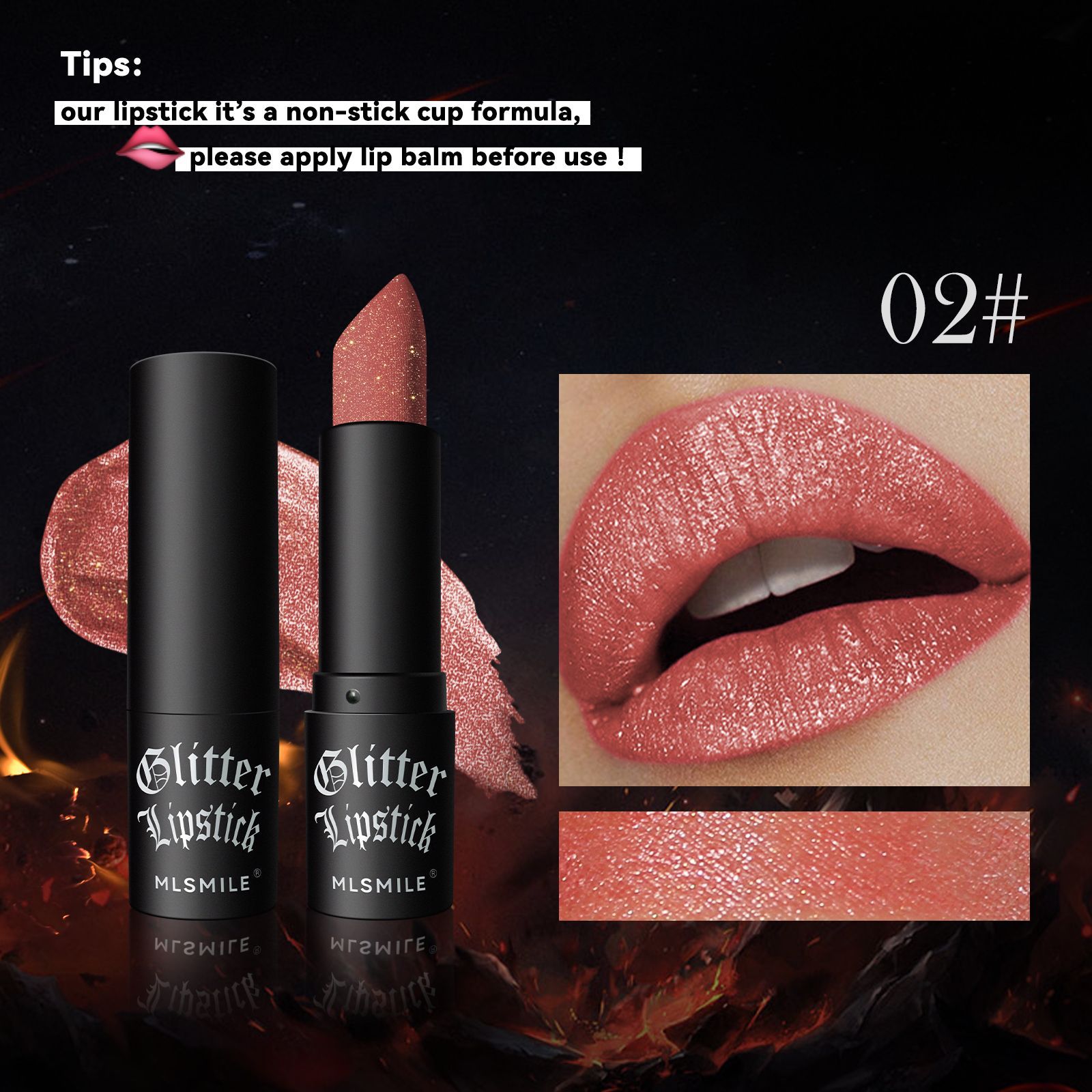 7Colors Glitter Lipstick Waterproof Long Lasting Diamond Pearlescent Metallic Lipstick Black Lipgloss Women Lips Makeup Cosmetic — image 10