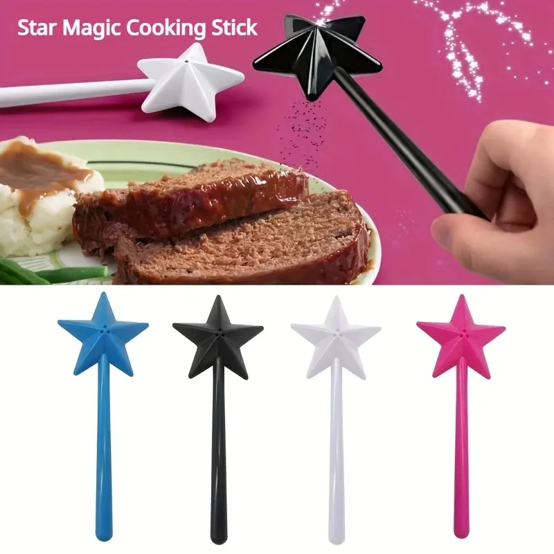 Refillable Magical Star Wand Portable Salt Pepper Spice Dispenser Shakers Set Kitchen Cooking BBQ Supplies Halloween Party Gifts — image 3