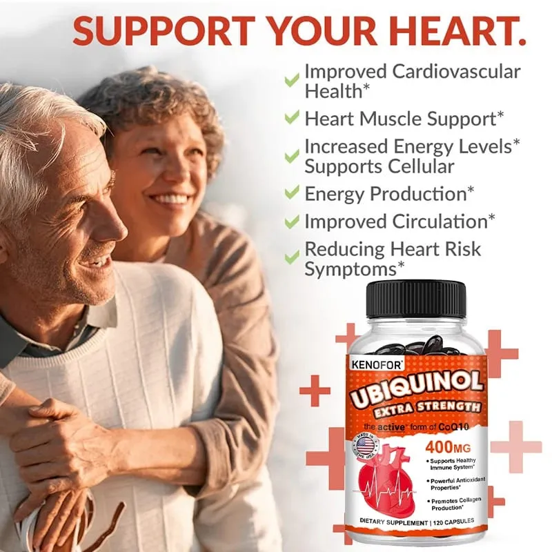 Ubiquinol CoQ10 400 mg Softgel Antioxidant - Superior Absorption Active Form Immune and Skin Support — image 6