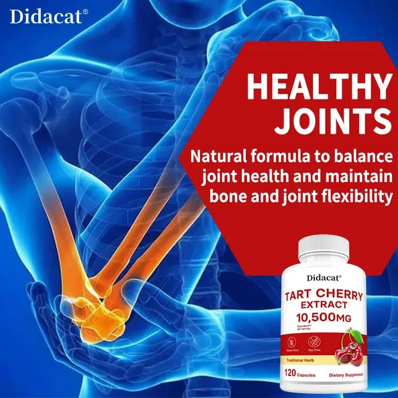 Tart Cherry 10 500 Mg | Maximum Potency | Non-GMO Gluten-Free | Tart Cherry Juice Extract Joint Skin Health — image 6