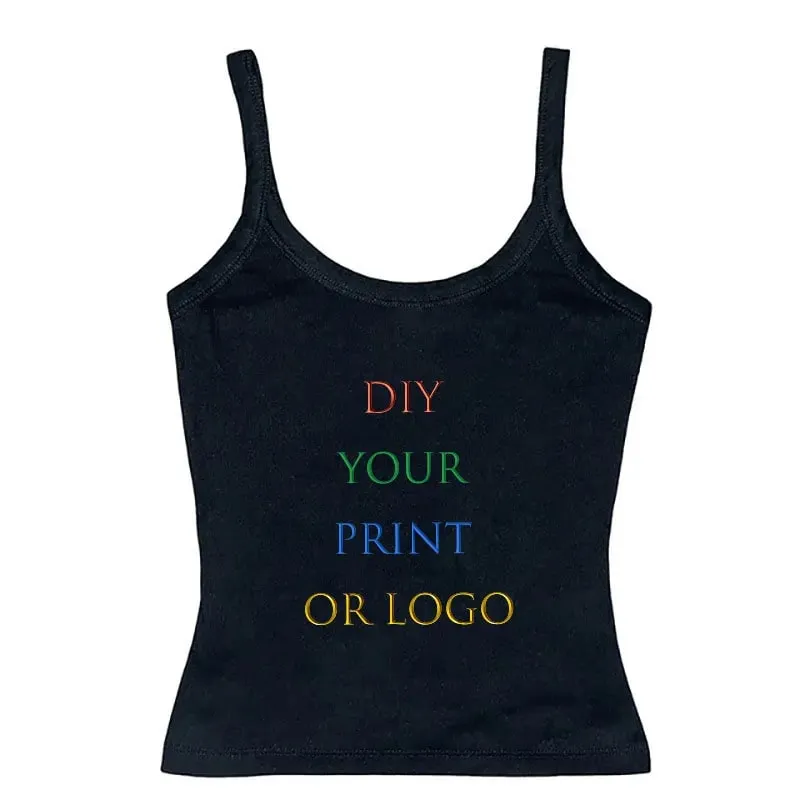 2025 New Summer Your Exclusive DIY Print Pattern Customize Women Crop Top Sexy Seamless Sleeveless Tank Tops Backless Camisole — image 2
