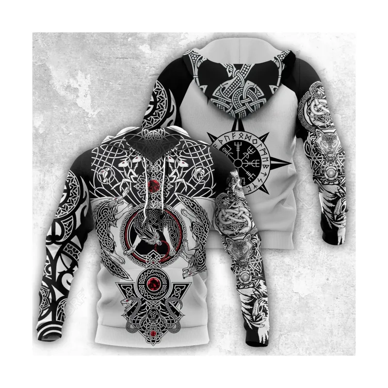 2024 New Hoodie 3d Viking Harajuku Print Pullover Men's Hooded Sweatshirt Oversized Vintage Male Clothing Fall Long Sleeve — image 14