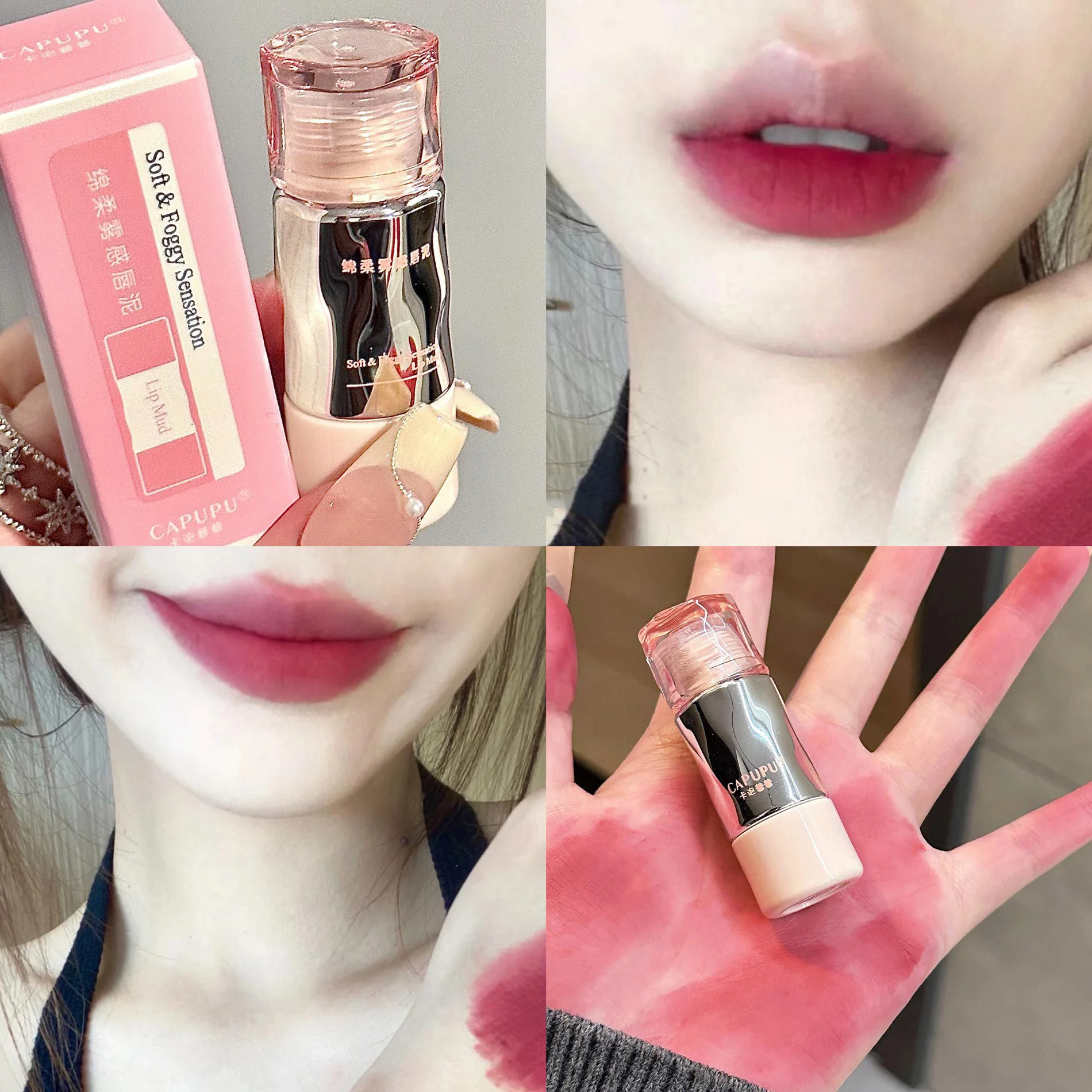 8 Colors Matte Pigment Mousse Lip Gloss Waterproof Sexy Red Lipgloss Brown Matte Lipstick Mud Lasting Easy To Color Women Makeup
