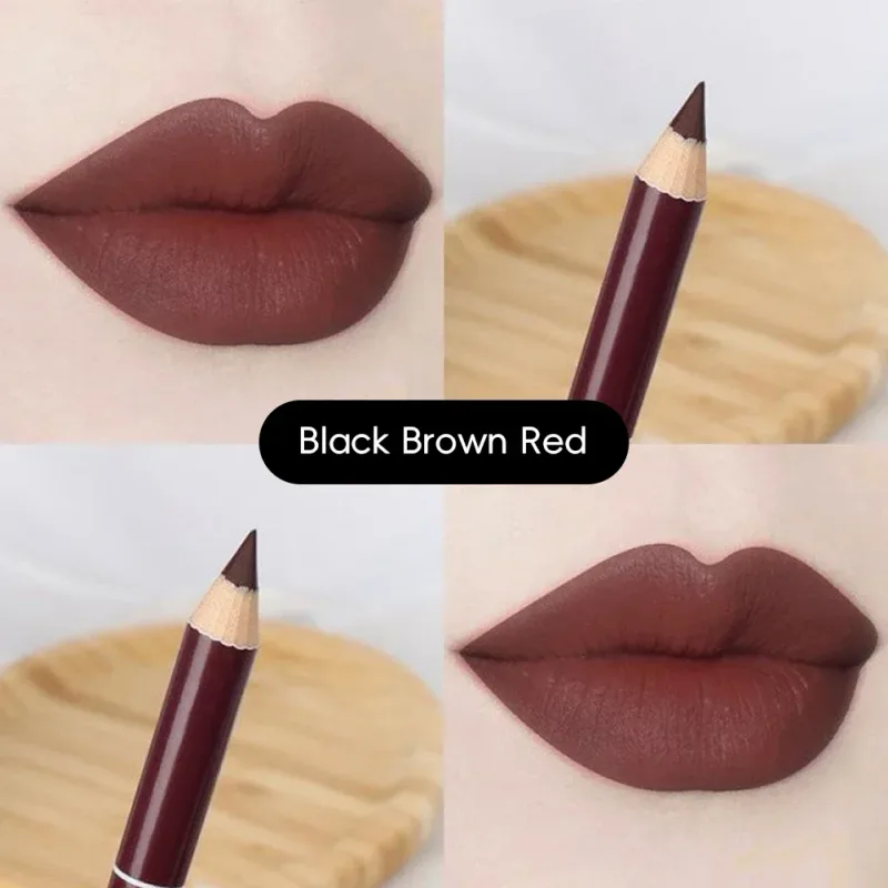 Non Stick Cup Waterproof Matte Lip Liner Pen Nude Red Long Lasting for Women Party Makeup Lip Cosmetics — image 29