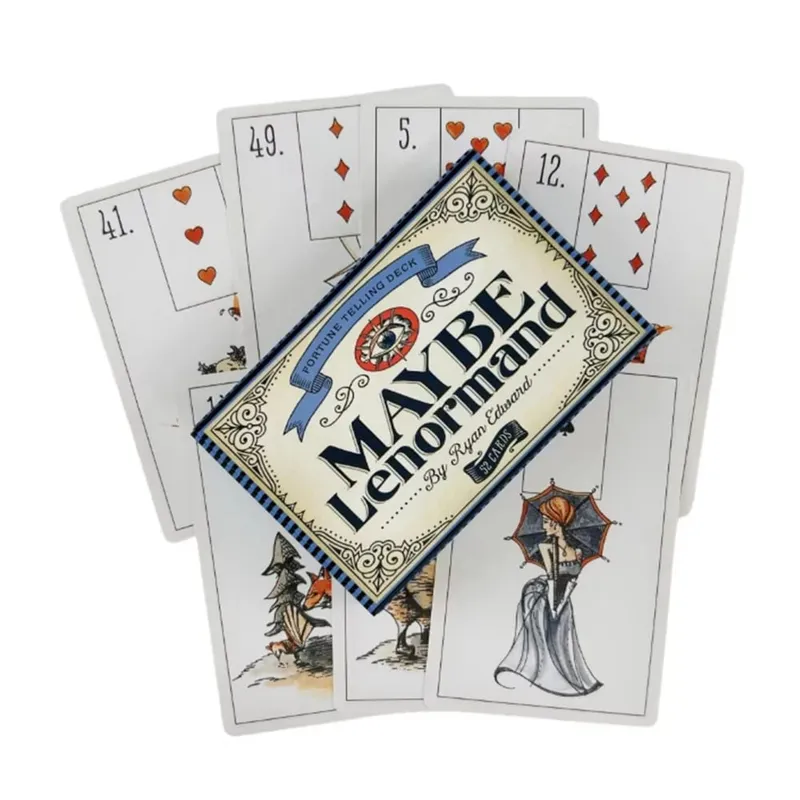 Kanske Lenormand Oracle kortlek för familjefest Högkvalitativ spådomsspådom Tarotkortlek
