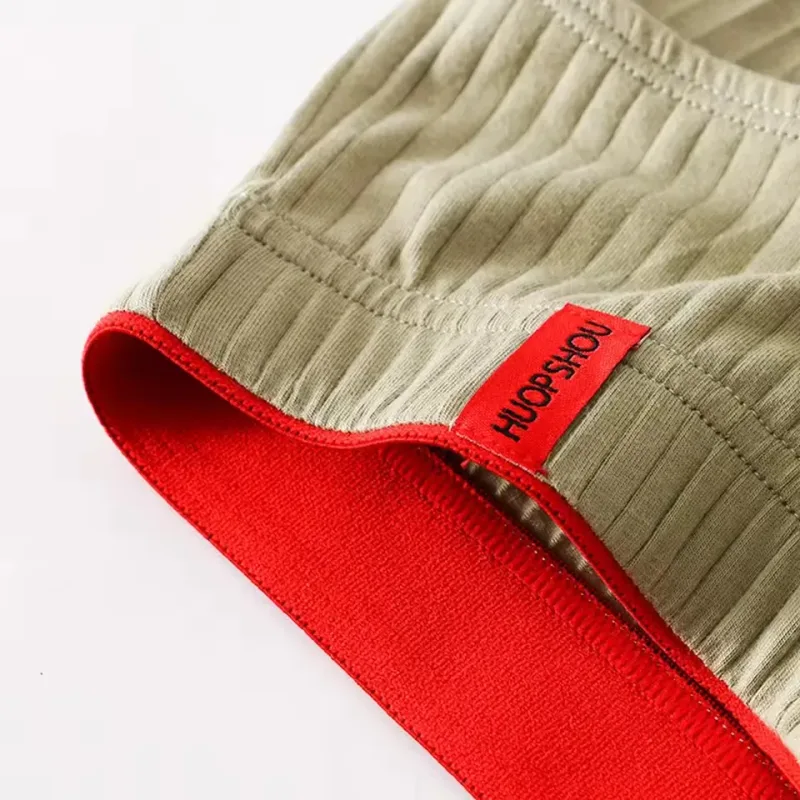 1/3 pièces hommes slips taille moyenne élastique doux respirant Anti-septique U convexe rayé couleur unie décontracté hommes caleçons sous-vêtements hommes — image 19