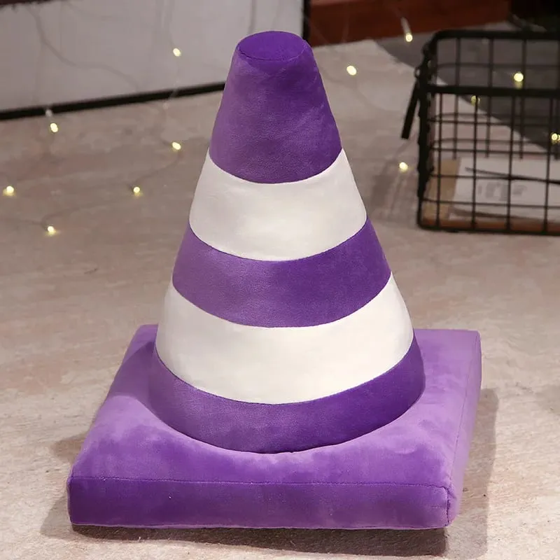 Plush Traffic Pillow Stuffed Car Tyre Roadblock Traffic Cone Signal Lamp STOP Transportation Sign Cushion Decor Plushie Men Gift