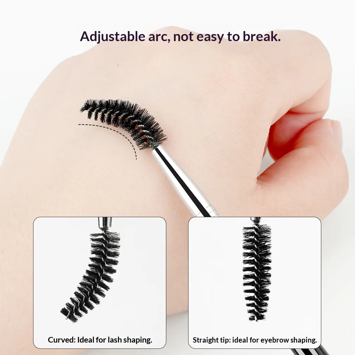 Pincel para cejas 2 en 1 de doble punta y peine para pestañas, herramienta de maquillaje para mezclar sombras de ojos, brochas de maquillaje para sombras de ojos — image 4