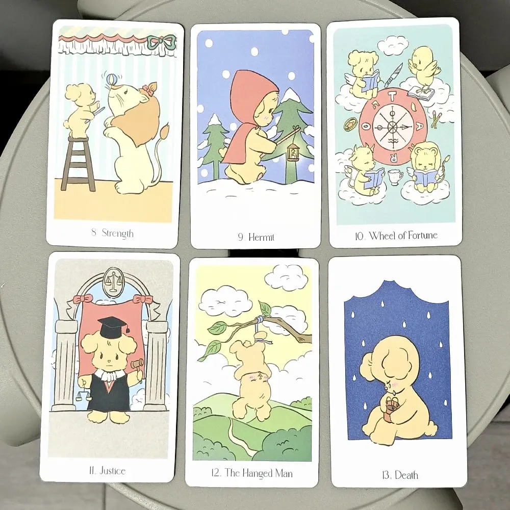 78 Pcs Kawaii Tarot Cards 10.3*6cm Chouchou Tarot Deck — image 5