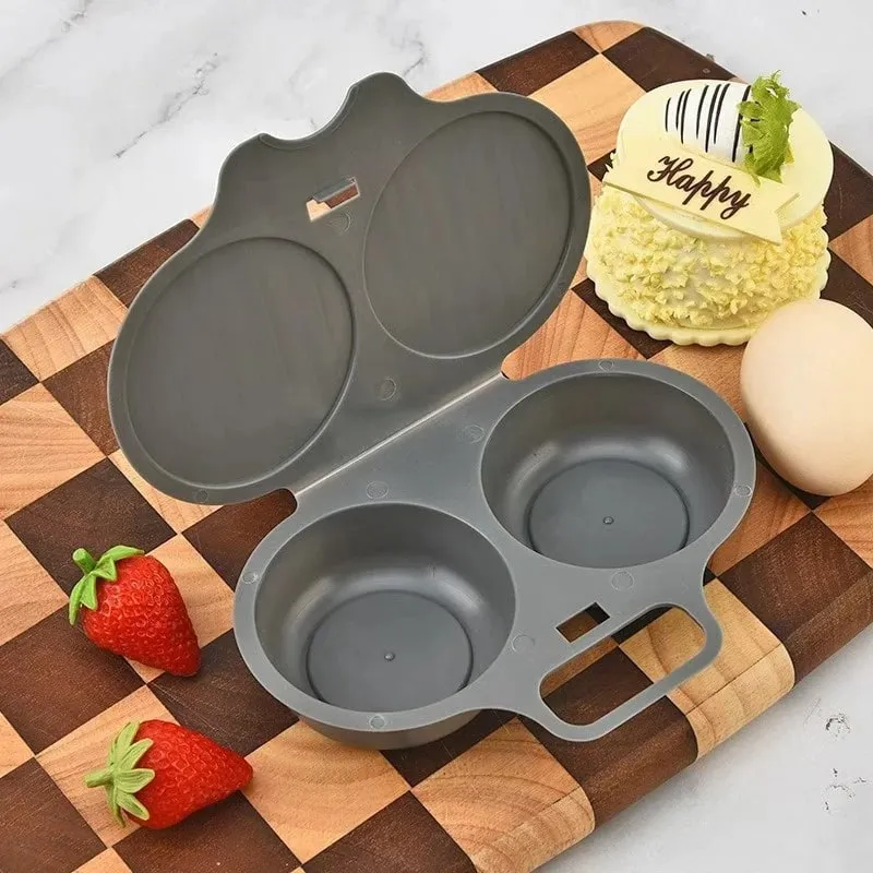 Cuiseur à œufs à double cavité pour micro-ondes, cuiseur à œufs, friteuse en plastique de qualité alimentaire, moule à vapeur, accessoires de cuisine, ustensiles de cuisine — image 7