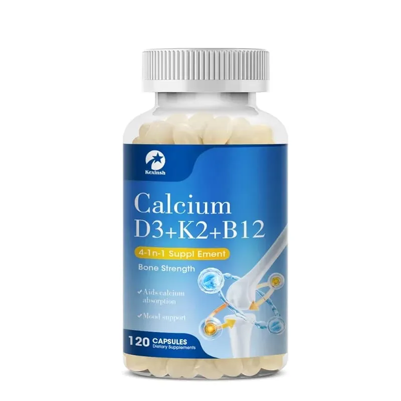 Kexinsh Vitamin D3K2 Capsules Vb12 Calcium Support Calcium Absorption Bone Teeth Heart Brain Health Joints Immune Function — image 2