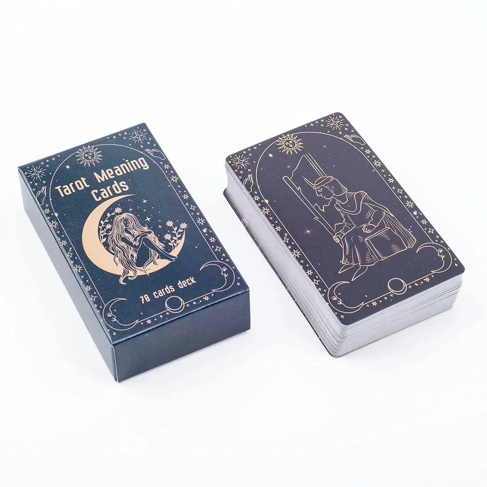 Meaning Tarot Cards 78 Cards Deck English Visions Divination Edition Board Game for Beginners Pocket Size Tarot Learning Deck — image 3