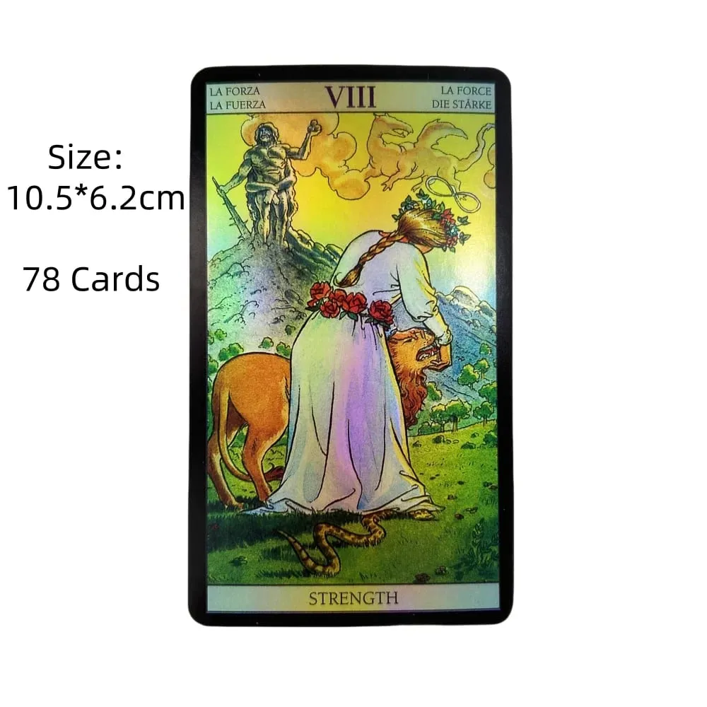 Tarot of New Vision Deck Laser Edition Game Cards English Divination Edition Board Playing Games With Guidebook — image 2