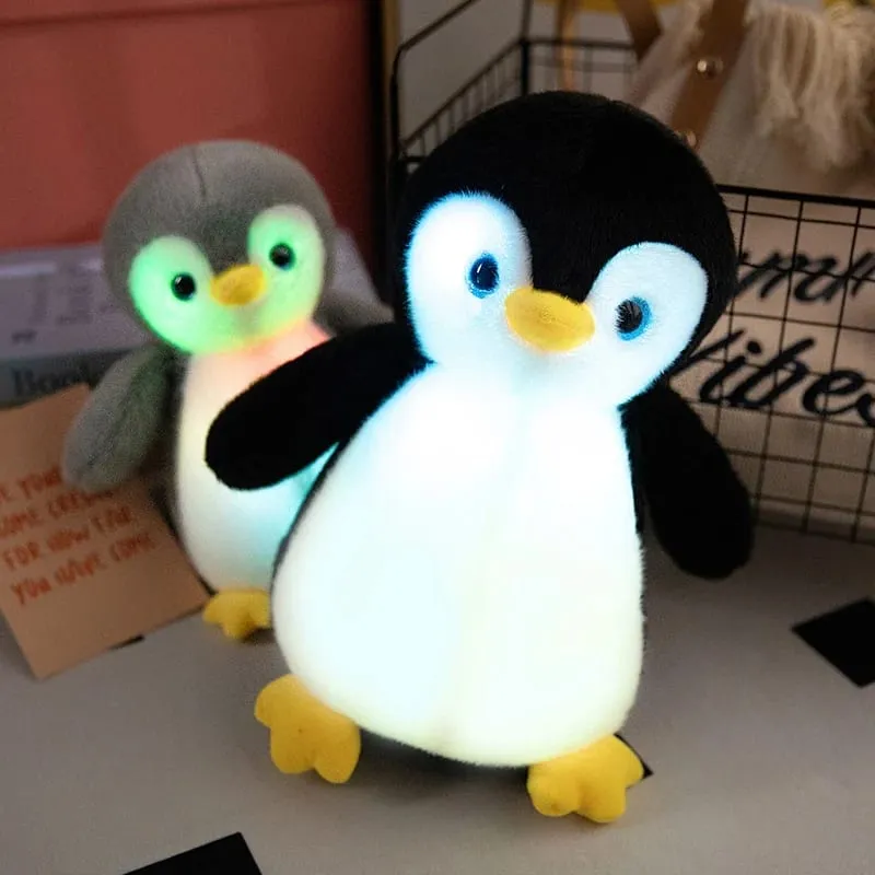 25/30cm Cartoon Shiny Penguin Toy Luminous Pillow Soft Stuffed Plush Glowing Dolls Led Light Toys Gift For Kids Children Girls — image 5