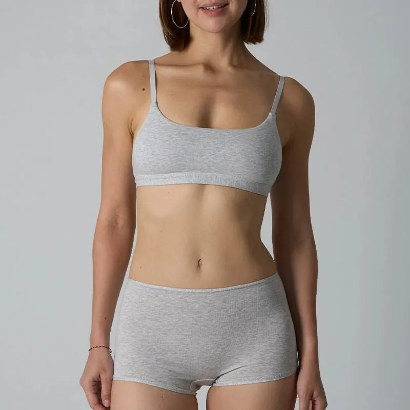 Bralette en coton sans couture, sous-vêtements respirants, ensembles de Lingerie pour femmes, soutien-gorge de sport, culotte pour dames, sans coussinet, intime — image 2