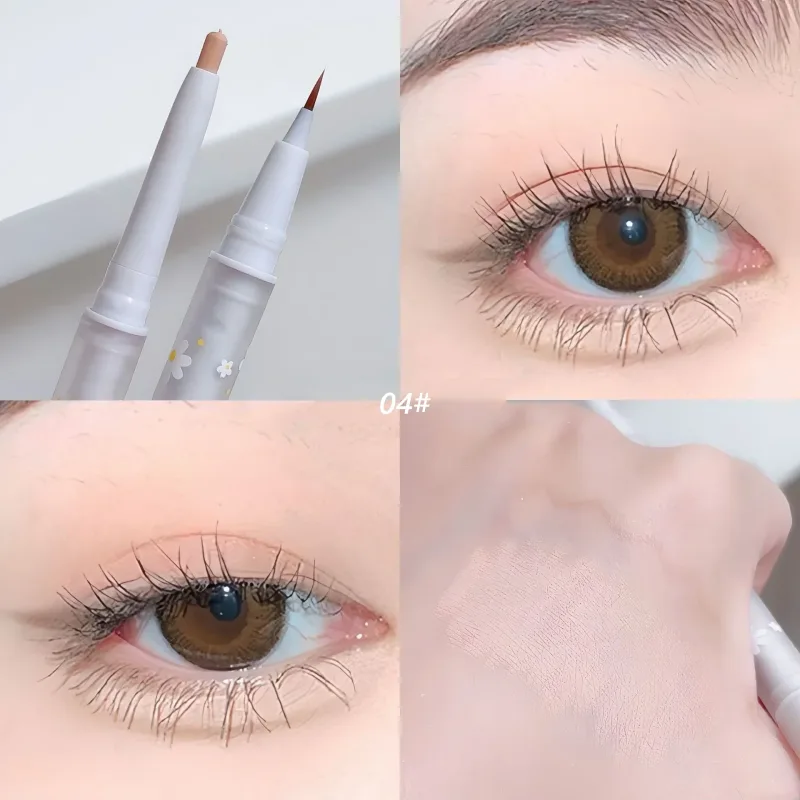 Double Head Eyeliner Liquid Down To Shadow Pencil Eye Highlighting Eyeshadow Stick Natural Big Eye Makeup Gel Pen