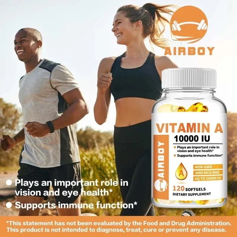 Vitamina A 10000 UI - Supporta la salute della vista e del sistema immunitario e la salute della pelle - Senza glutine non OGMIntegratori — image 5
