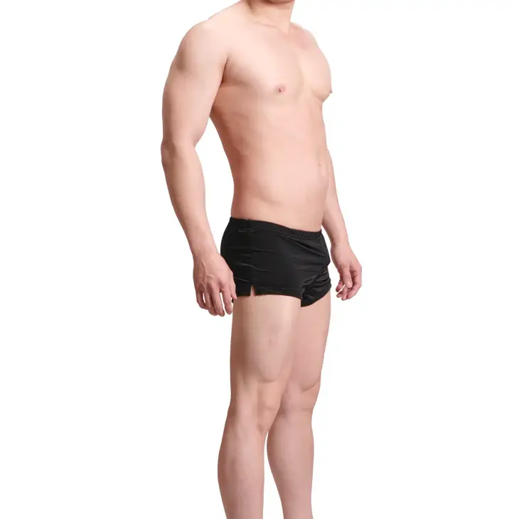 Mens Underwear Ice Silk Boxer Shorts homme Solid Mid-rised U Convex Pouch Underpants Cueca Men's Arrow Pants Plus Size M-XXL — image 3