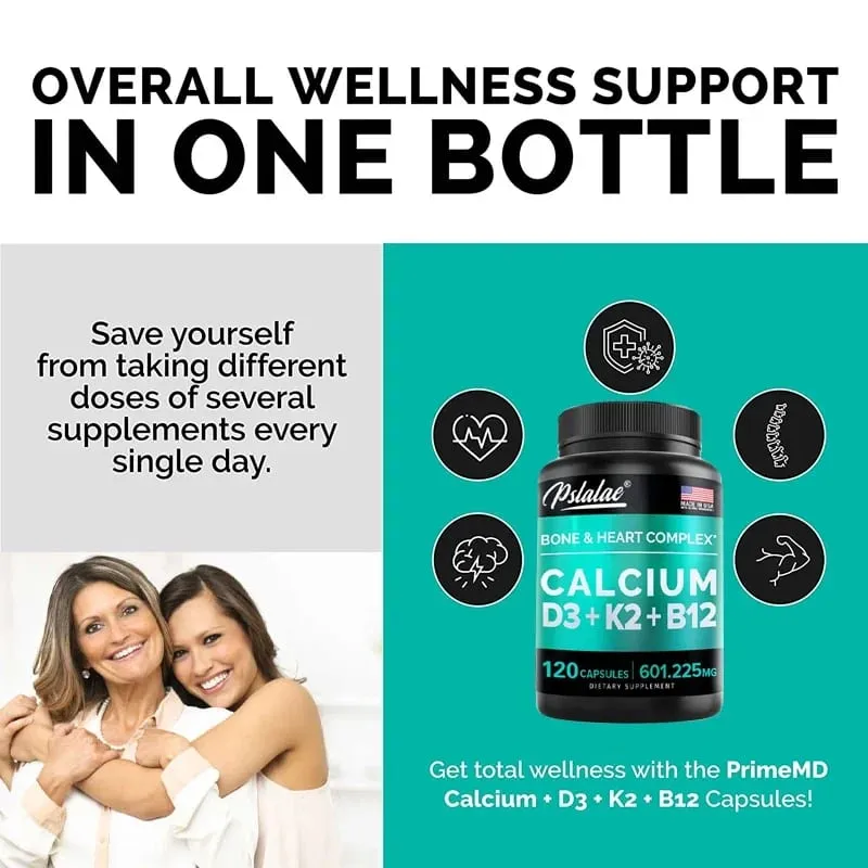 4-in-1 Calcium Supplement for Women and Men Bone and Heart Complex with Vitamin D3 K2 Calcium Supplement + Vitamin Calcium — image 3