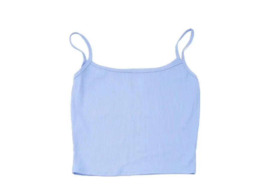 Summer New Solid Color Small Camisole for Girls and Students with A Slimming Look and A Versatile Thread Vest. Short Base Shirt — image 7