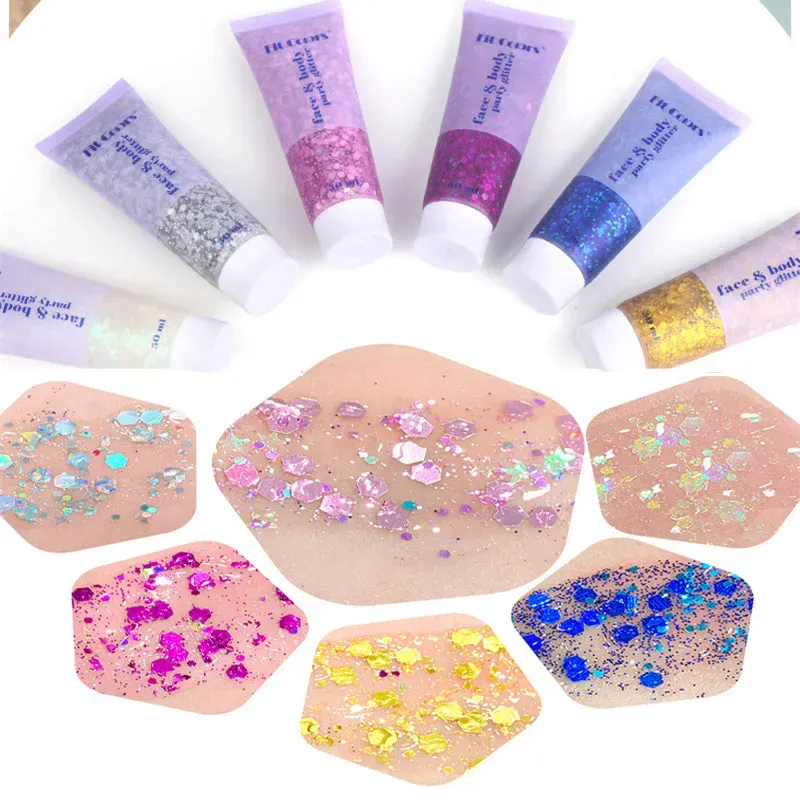 Eye Sequins Gel Mermaid Scale Face Body Lip Sequins Glitter Powder Eye Shadow Bright Polarized Dance Nail Decoration Makeup 50ML — image 6