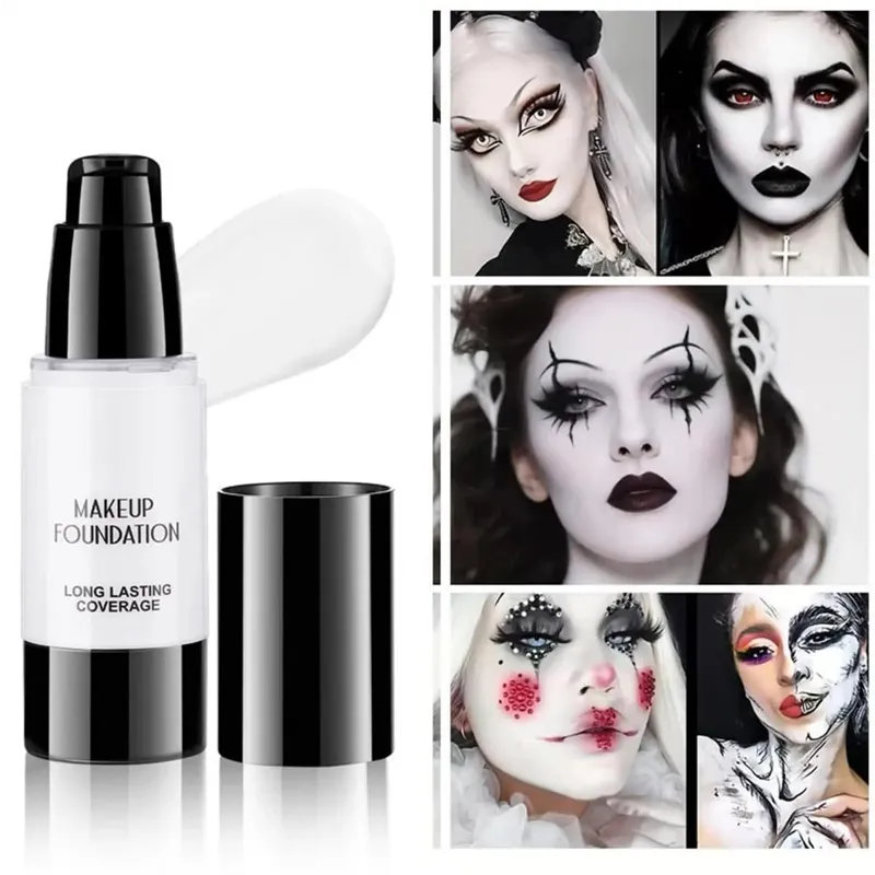 6Pcs Halloween Face Makeup Kit Black Tone Cosplay Special Effect Makeup Set Waterproof High Pigment Themed Facial Cosmetic