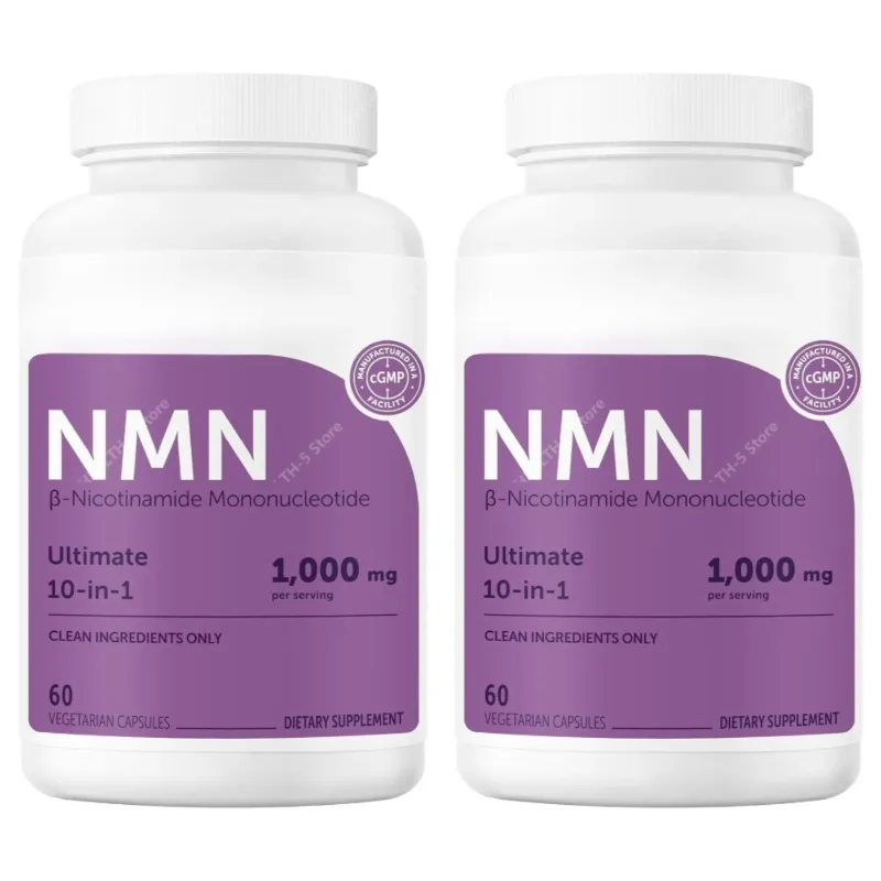 NMN kapsle 1000 mg na porci s Resveratrolem CoQ10 Vitamin C Vegan Formula Denní wellness doplněk Čisté ingredience 120Ct
