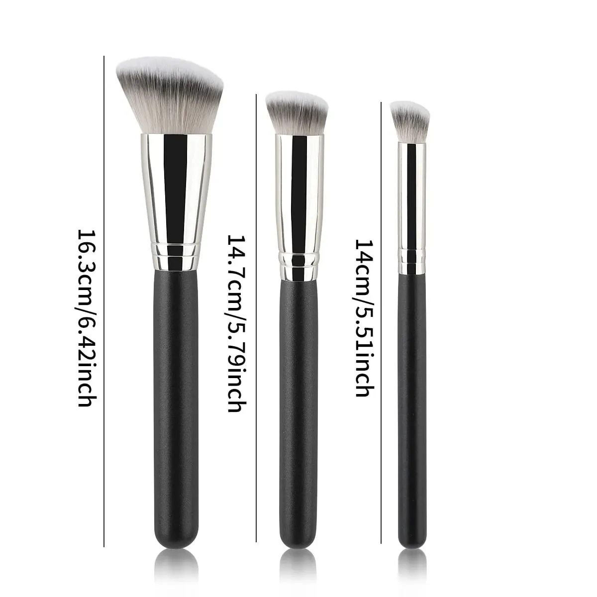 1/3 pcs Foundation Concealer Brush Premium Contour Blusher Brushes Flawless Under Eye Dense Face Makeup Brush For Blending — image 2