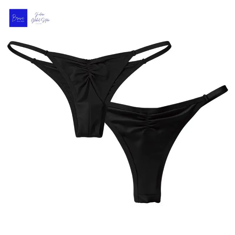 Abd boyutu erkek buz ipek Thongs külot seksi alçak G-String nefes dikişsiz t-geri spor spor iç çamaşırı artı boyutu — image 9