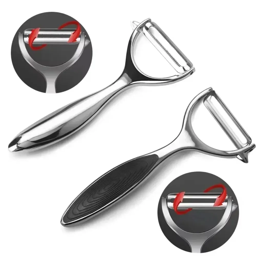 304 Stainless Steel Vegetable Peeler Potato Peeler Multi-function Carrot Grater Fruit Tools Kitchen Accessories Cuisine Pelador — image 2
