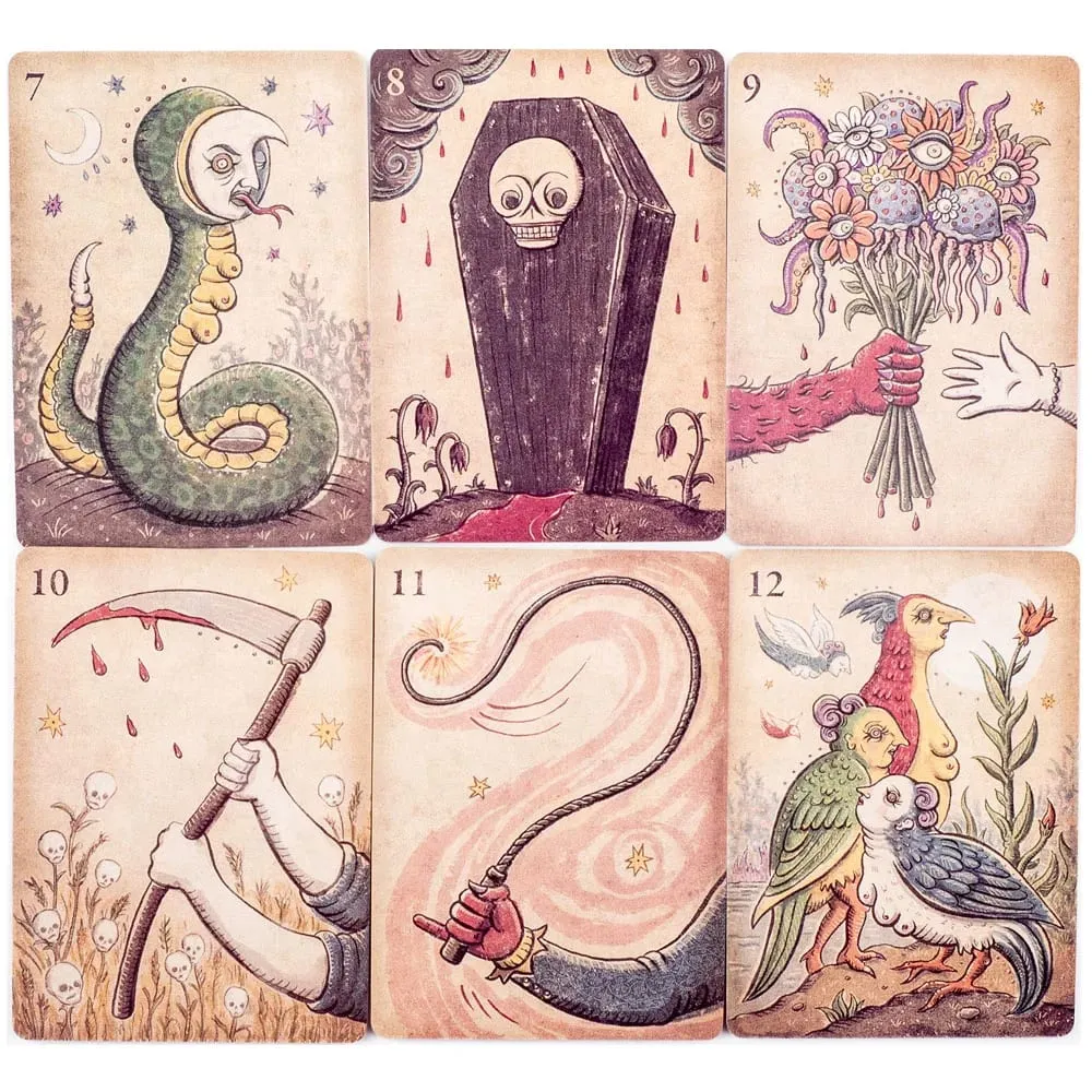 Lenormand Della Luna Tarot Talia 36 Sztuk Wróżenie Los Tarot Karty Wyroczni Party Rozrywka Karty Do Gry Planszowej 7.3*10.2 cm