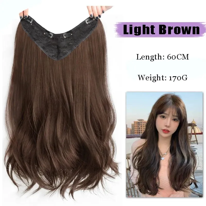 Part Synthetic Clip In Hair Extension Long Thick Curly Natural Blonde Flase Hair Hairpieces For Women Heat Resistant — image 29
