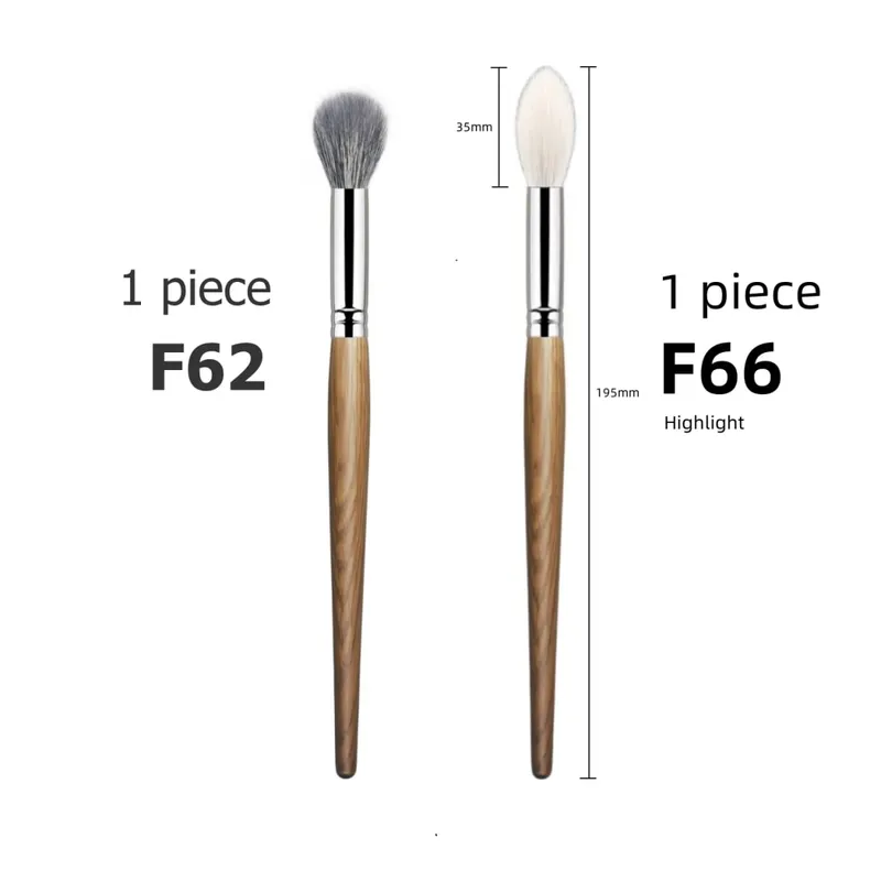Small Contour Brush Bronzer Blush Soft Fluffy Natural Goat Hair Face Makeup Brushes Kit — image 17