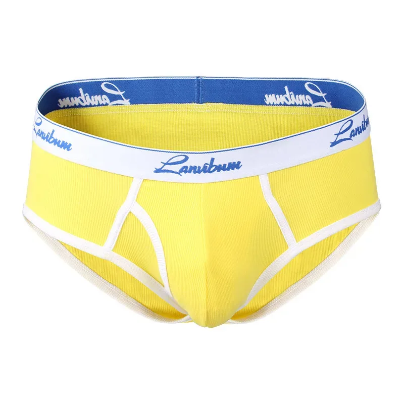 1/3 PCS New Men's Underwear Mid Waist Thread Cotton Breathable Solid Color Youth Underwear Men's Triangle Pants