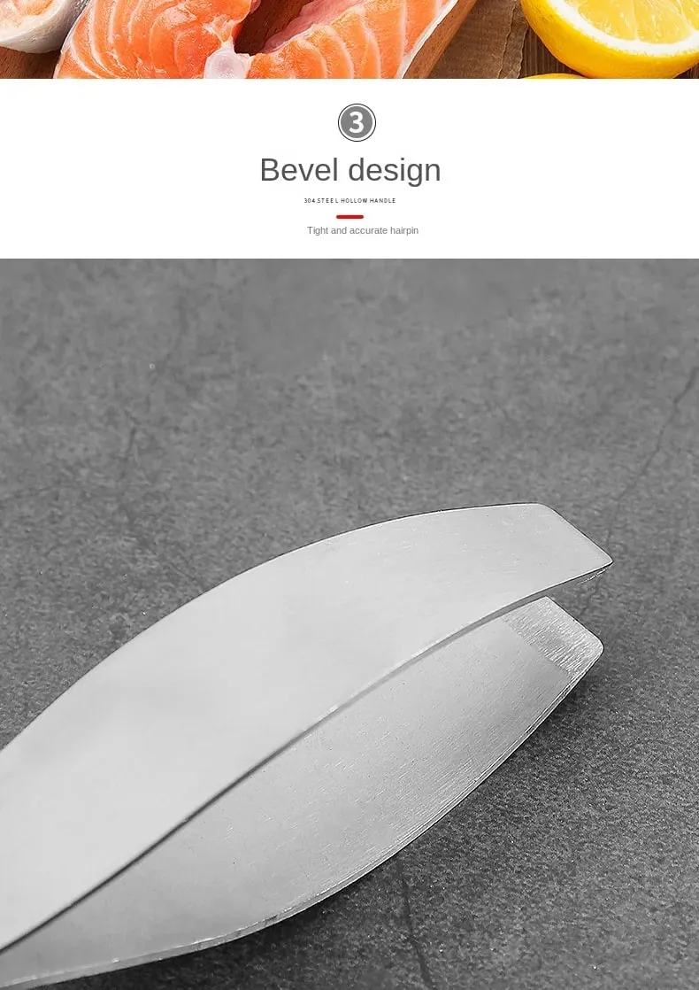 Stainless Steel Fish Bone Clip Kitchen Pig Feather Chicken Feather Duck Feather Tweezers Hair Plucker Seafood Bone Peeling Tool — image 9