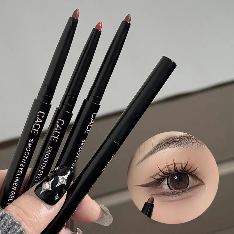 Wine Red Brown Eyeliner Gel Pencil Waterproof Long-lasting Ultra-Fine Matte Brown Eye Liner Pen Easy Wear Eyes Makeup Cosmetics — image 6