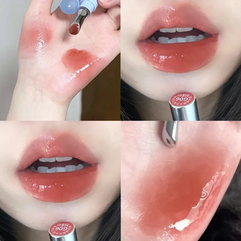 카푸비니 미러 워터 글로스 젤리 립 글로스 지속성 기름기 없는 메탈 아이스 투명 유리 립 색조 모이스춰 라이징 립 에센스 오일 메이크업 — image 9