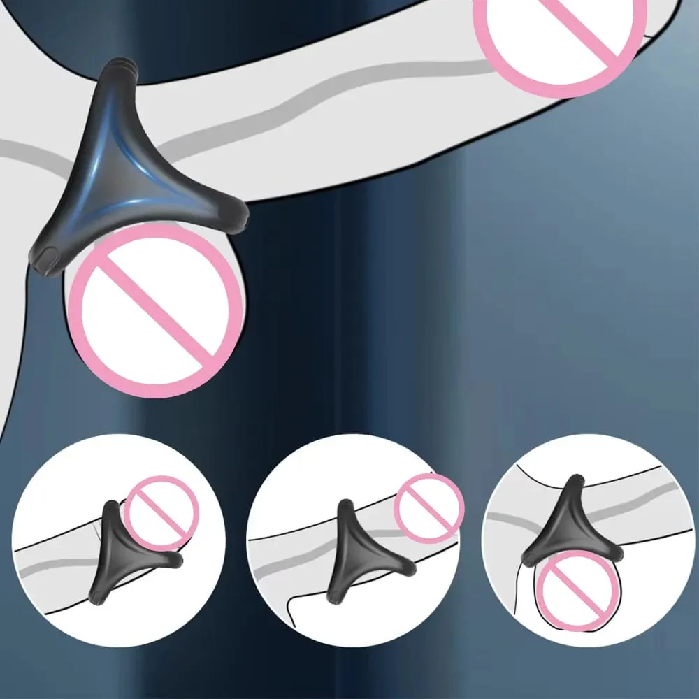 Silicone Cock Ring Penis Ring Enlarger Erection Ejaculation Delay Enhancing Soft Long Lasting Stronger Adult Sex Toy for Men — image 4
