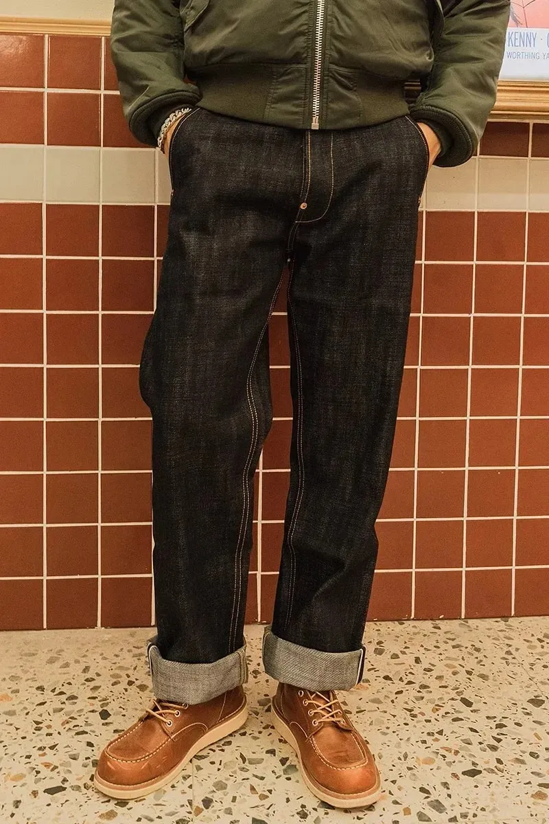 Red Tornado 18oz Selvedge Denim Jeans Loose Straight Fit Heavyweight Raw Denim Pants — image 7