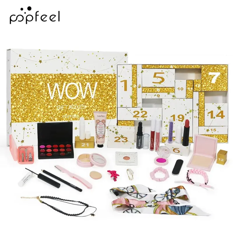24 Days Beauty Advent Calendar Makeup Set 24pcs Christmas Countdown Calendar Make Up Lip Gloss Lipstick Cosmetic — image 2