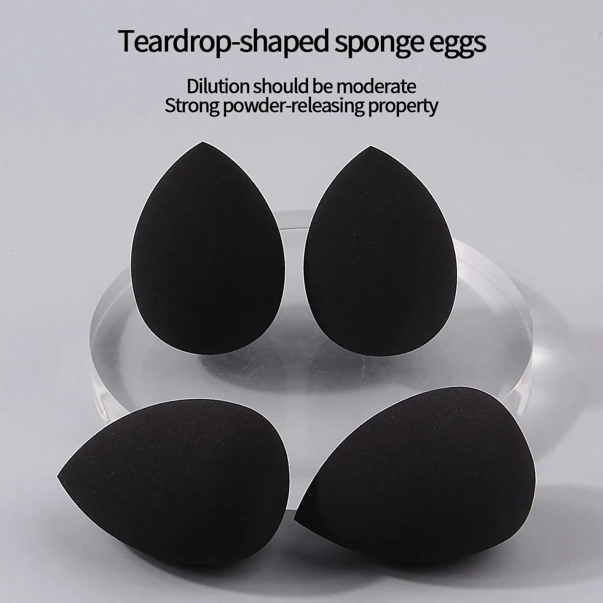 Multi-Specification Best-Selling Black Makeup Sponge Beauty Egg Set High Resilience and No Powder Sticking Facial Makeup Tools