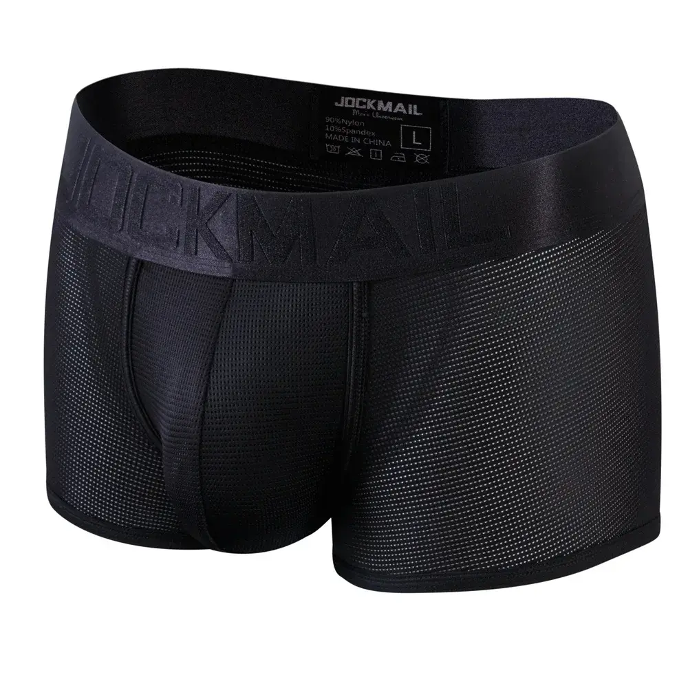 Sexy Underwear Mens Flat Corner Pants Ice Silk Breathable Youth Quadrangle Pants Guard Pants Mesh Quick Drying — image 6
